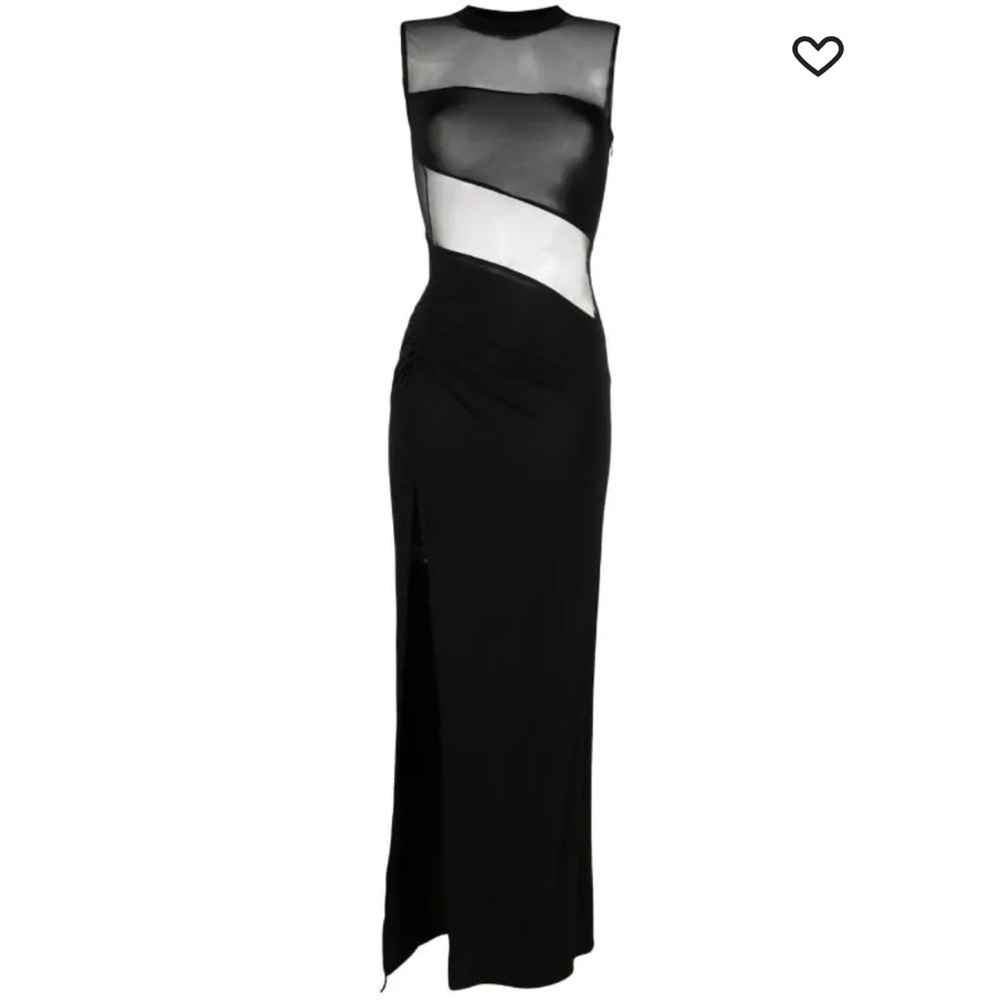 Nensi Dojaka sheer-panelling floor-length gown (Medium)